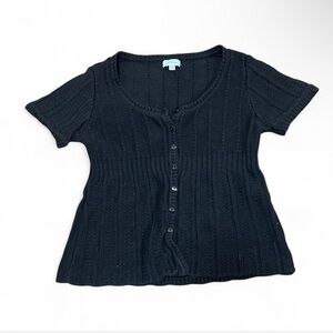 Black Babydoll Knit Top